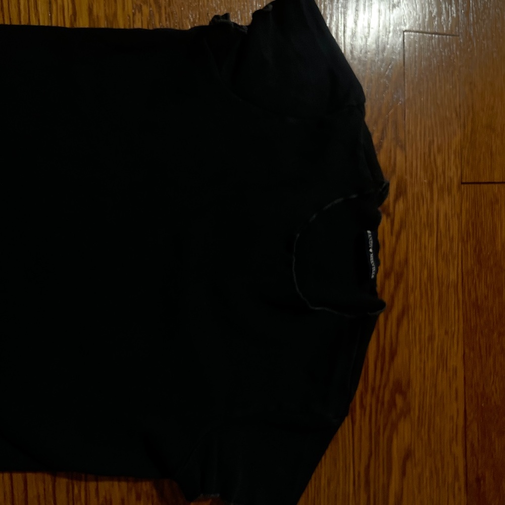 brandy raw edge baby tee